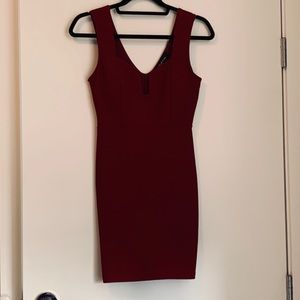 Maroon body con dress (Size Small)